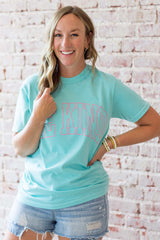 Be Kind Tee - Bright Aqua