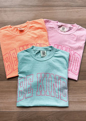 Be Kind Tee - Bright Aqua