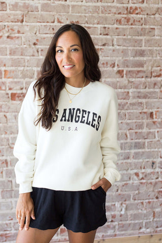 Los Angeles Sweatshirt - Cream/Black