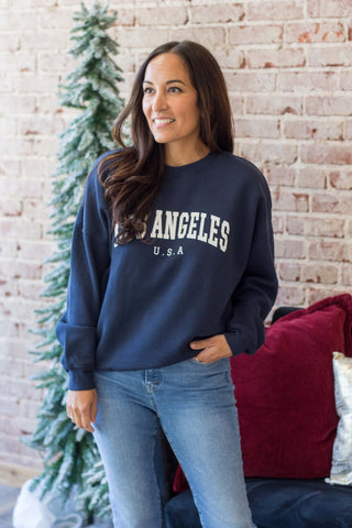 Los Angeles Sweatshirt - Navy/White