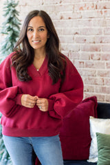 Savannah Pullover - Burgundy